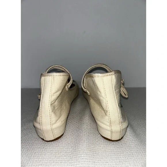 Cinak Cute Embroidered Mary Jane Textile Denim Comfort Beige Size 42. NWOB - Picture 4 of 11